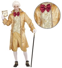 Widmann Venetian Nobleman Coat With Vest And Bow, Pants  S Gold