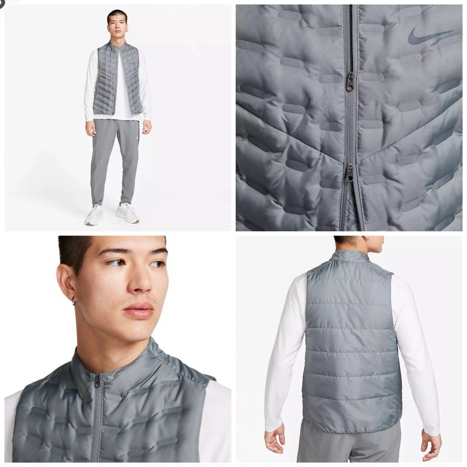 Nike Therma-FIT ADV Repel AeroLoft Down Running Vest Sz Small $190 FB7542-084