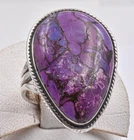 Vintage Sterling Silver & Sugilite Signed YE Yazzie Native American Unisex ring
