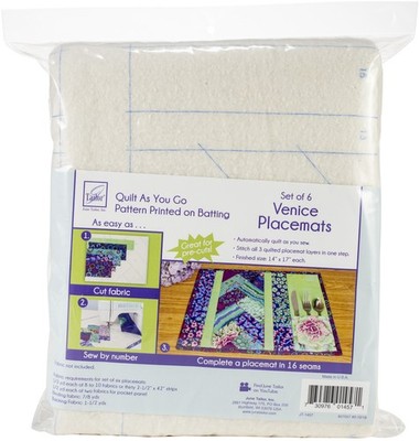 June Tailor Quilt As You Go Tischset 6/Pkg - Venedig - JT1457