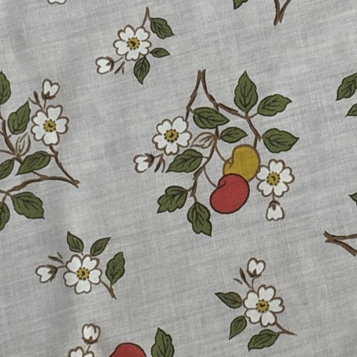 1950’s - 60’s Vintage Cherries Tablecloth 82” X 58” Light Blue Cloth - Bild 9 von 11
