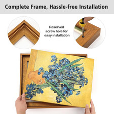 Gold Floating Frame for 16X20 Canvas Oil Paintings, 2 Pack Canvas Frames with...