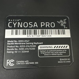 Razer Cynosa Chroma Pro Wired Keyboard