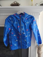 NWT Joules 11yr Right As Rain Collection Blue Sea Creatures Rain Coat/Jacket