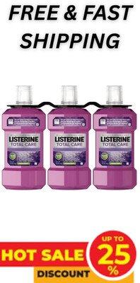 Listerine Total Care Mouthwash, Fresh Mint, 33.8 fl. oz., Pack of 3