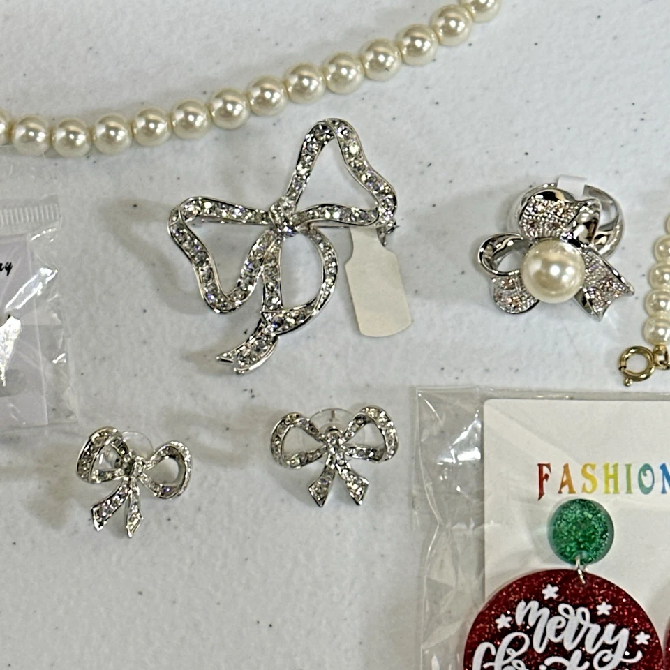 Moda Joyería Paquete Pendientes Collares Pulseras Perlas Cuentas Navidad Mia Ettika Foto 4 de 4