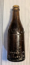 Antique Amber COCA COLA Early 1900’s Glass Straight Side Bottle 8" VG