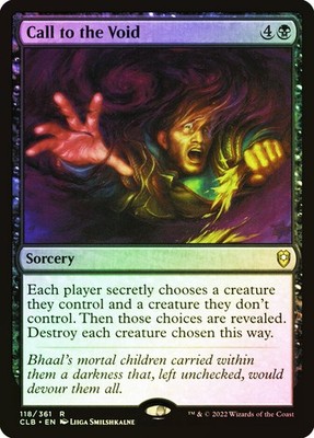 MTG FOIL Call to the Void  - Commander Legends: Battle for Baldur's Gate #118