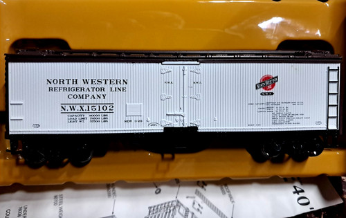RTR HO=1/87 Roundhouse #85407 40' madera frigorífico noroeste #15102-CONSTRUIDO-4 DISEÑO | Zustand: Used