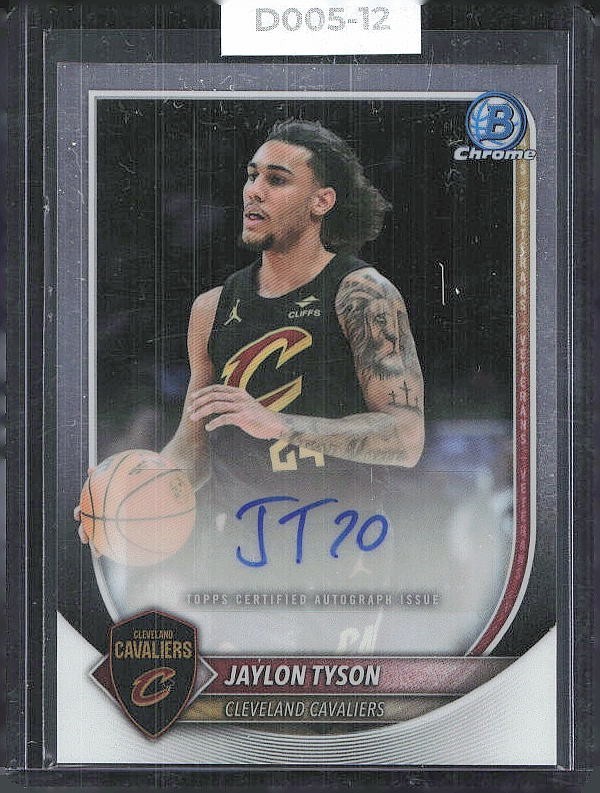 Topps 2025-26 Bowman Jaylon Tyson Cleveland Cavaliers Chrome Auto #BCA-JN