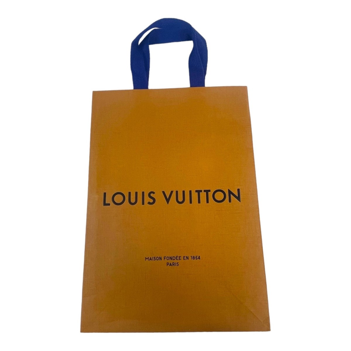 y*o様 〜7/5大幅値下げ【廃盤品】保存袋付 LOUIS VUITTON カバ Louis Vuitton Brown Shopping Bag Blue Cloth Handles Gift Tote