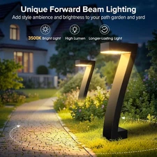 2pcs Solar Light Outdoor Pathway light LED Walkway Ground Garden Path Waterproof