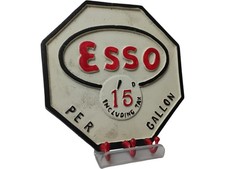 Esso Vintage Advertising Sign Petrol Oil Collectable Octagonal Design