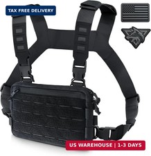 Tactical Chest Rig Pack for Men, Running Chest Bag with Front Loop Recon C