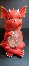 Jyrax The Porch Dragon Solar Powed Resin Dragon With Multi Color Crystal Ball...