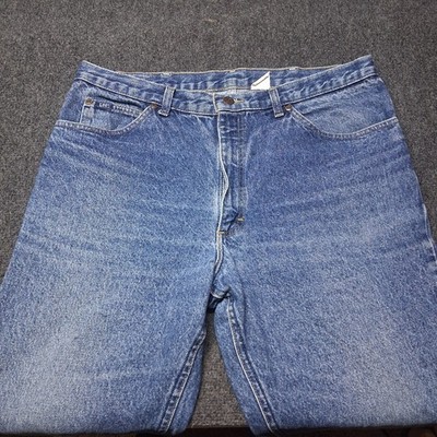 Vintage Lee Jeans Men Size 38x32 Blue Stone Wash Regular Fit Straight Leg 90s