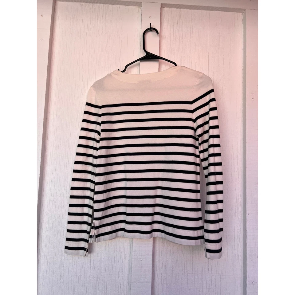 Malene Birger Top White and Black stripes Long sleeve Sz XS - Image 2 of 4