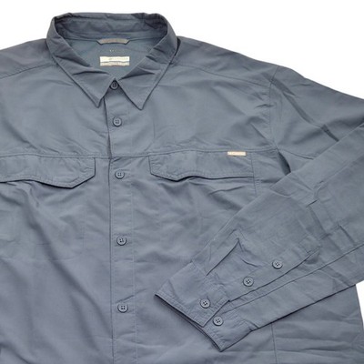 Columbia Silver Ridge Long Sleeve Shirt Omni-Shade Vented Blue Mens XXL