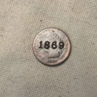 1869 1c Indian Head Small Cent - Full Date - Counterstamped #KCS