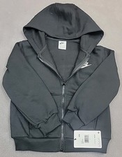 Nike Sportswear Club Fleece Full Zip Hoodie Kids Size 6 Black NWT NEW SHIRT