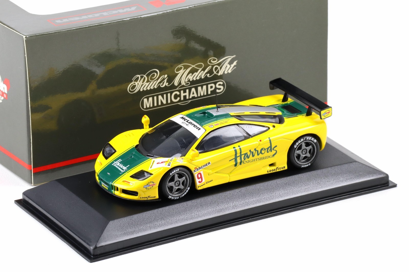1:43 Minichamps Mclaren F1 GTR Ring Mach One Harrods #9 Wallace/Bell