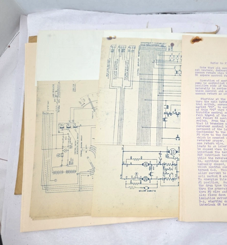 1950s Boston & Maine RR Diesel School EMD F-7  Control Circuits Training Docs - Image 3 of 4