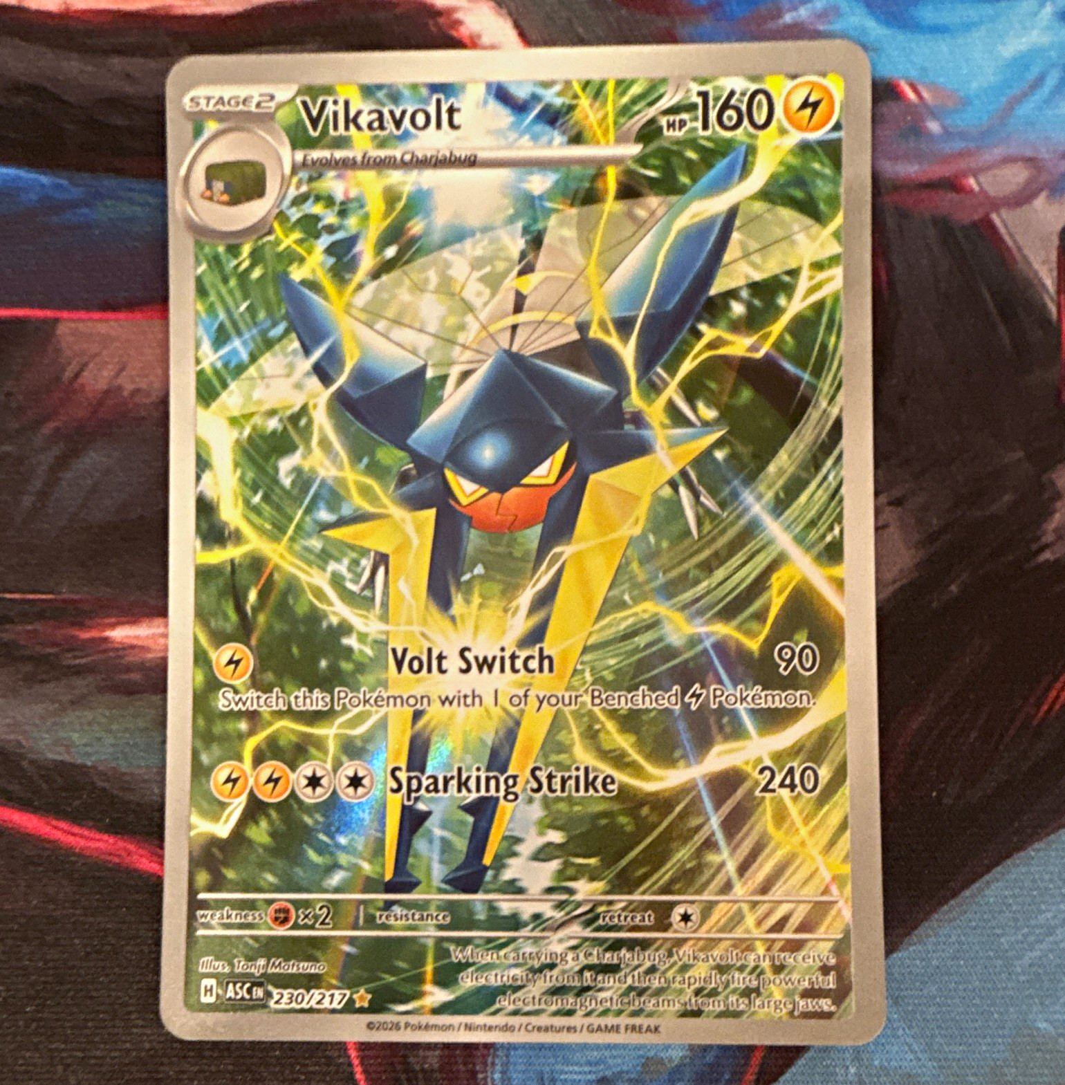 Pokemon TCG Vikavolt Full Art Holo Ascended Heroes #230/217 2026 English 160HP