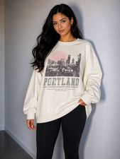 Arizona Jean Co I Portland Oversized Cotton Blend Sweatshirt size XL