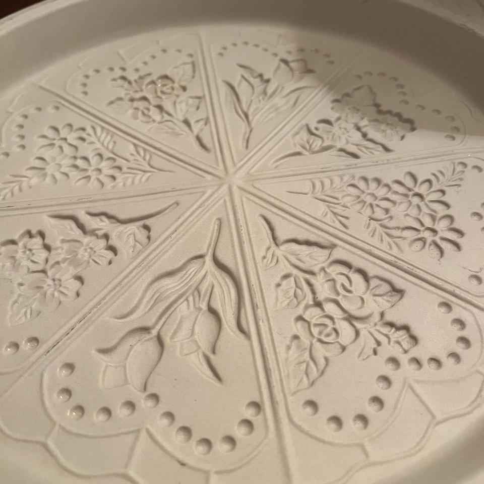 Cardo Vintage 1990 Bolso Marrón Arte Galletas Pan Corto Molde Gres Bandeja para Hornear Foto 3 de 4