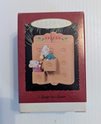 Sister to Sister Add Spice to the Holidays Mouse 1995 Hallmark Keepsake Ornament