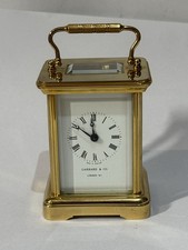 Lovely Miniature 7.5cm High Garrard And Co Carriage Clock In Good Working Order