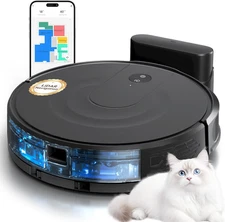 Robot Vacuum and Mop Combo with 9000Pa Suction, Lidar Navigation & Multi-Floor M
