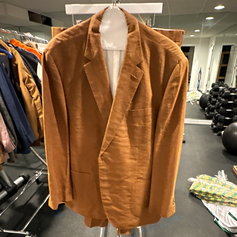 Spence Bryson Linens Brown Linen 2-Piece Suit 50 R 32x29 Regular Lined