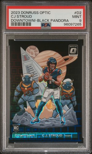 C.J. Stroud [Black Pandora] #D-2 2023 Panini Donruss Optic Downtown card