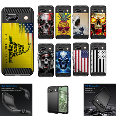Case For [Google Pixel 8A (2024)] [Flex TPU Fiber SET3] Slim Black Cover