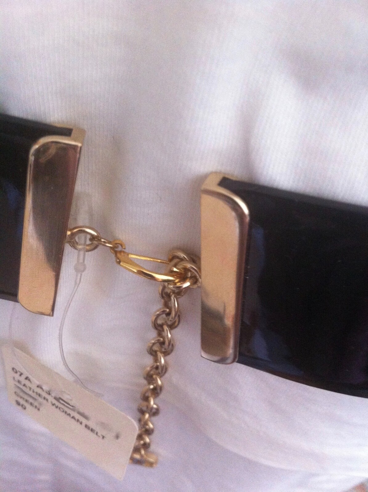 NWT Monte Carlo 2007 Jewelry Collection CHANEL Gripoix BELT Blk Patent Gld Chain image 10