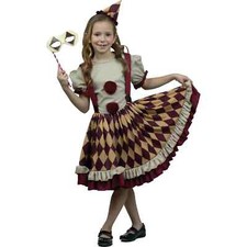 Ghoulish Productions Lil' Vintage Clown Costume 10-12Y Horror Halloween
