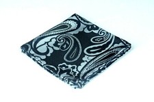 Lord R Colton Masterworks Pocket Square - Essex Midnight Paisley Silk - 75 New