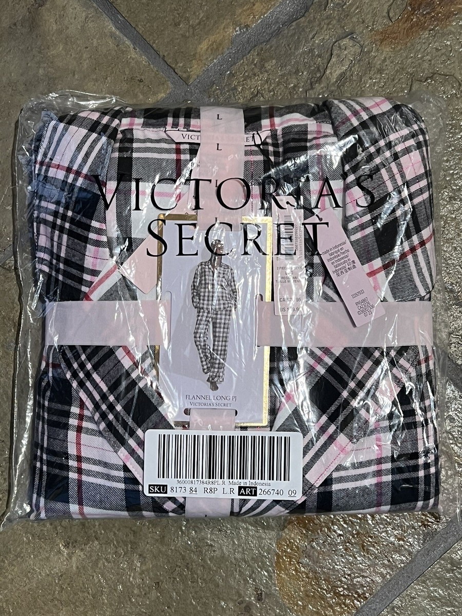Victoria's Secret Flannel Pajama Set Size Large Regular, New