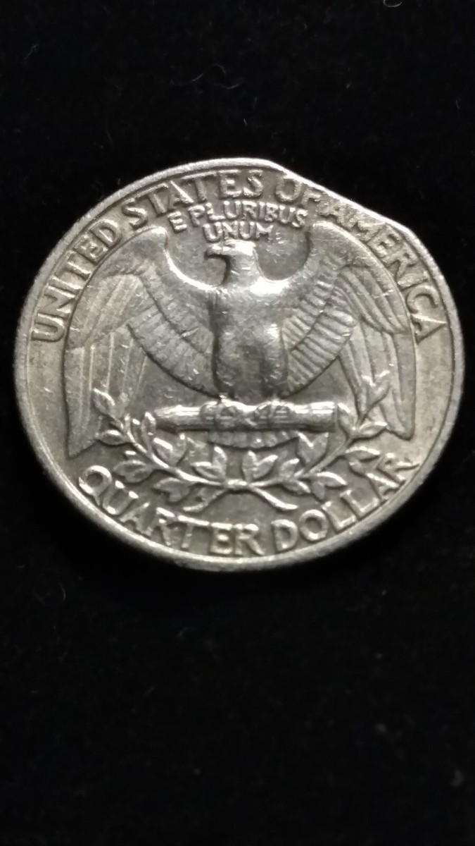 c*q様 オールドAdamキュー　1981年バンパー割れ 1981 P Double Die Quarter With Clipped Planchet And Filled Mint