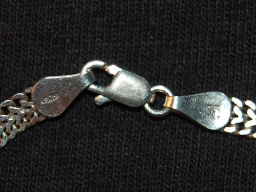 Collar de malla de plata de ley Milor 24" 11,38 g - Imagen 2 de 2