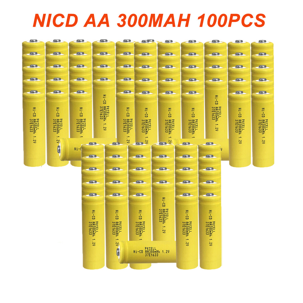 500mAh AAA NiCd Rechargeable Batteries - 1.2V For Solar Garden Lights (20-Pack)