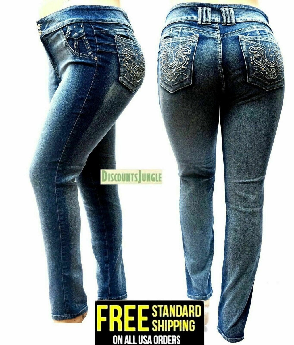 Jack David Womens Plus Size Stretch premium Skinny denim jeans