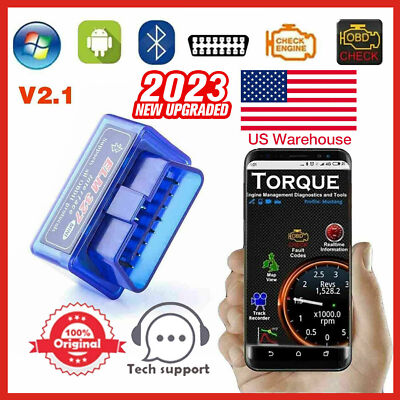 ELM327 OBD2 Code Reader Bluetooth Auto Interface Adapter Diagnostic-Tool Scanner