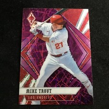 2021 Panini Chronicles Phoenix Purple Velocity #19 Mike Trout Los Angeles Angels