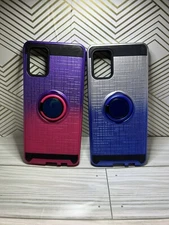 For Samsung Galaxy A51 5G Ring Case Magnetic Support Metal Stand 2 Pieces Lot