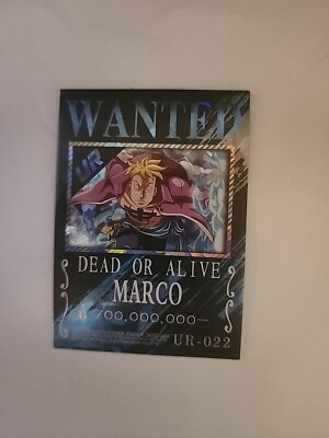 One Piece WANTED UR-022 Foil Goddess Waifu Card Holo Anime MARCO