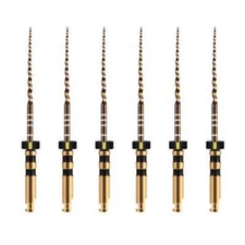 Vakker 21mm F4 V Taper Gold NiTi Rotary Engine Files, 6/Pk