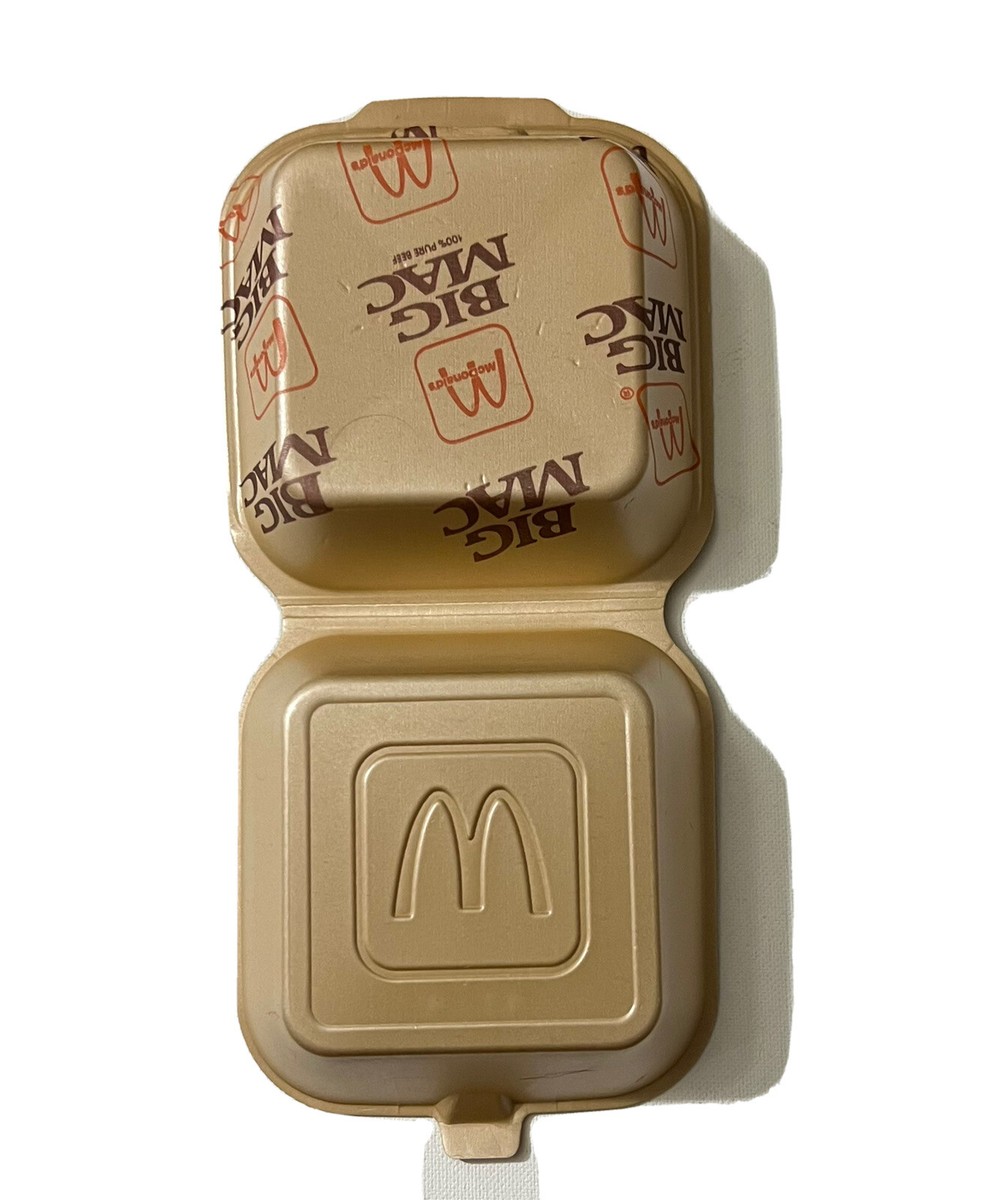 Vintage McDonald's Styrofoam Clamshell Packaging Big Mac Sandwich