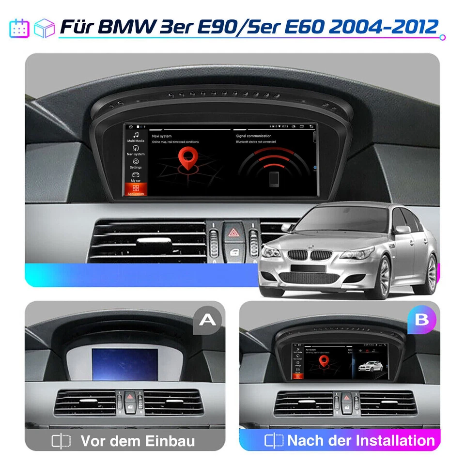6+128G CarPlay für BMW E60 E61 E90 E91 CCC GPS Navi Android13 8Core 4G Autoradio - Bild 4 von 4